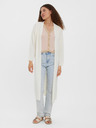 Vero Moda Cremefarbene lange Strickjacke VERO MODA Uzuri