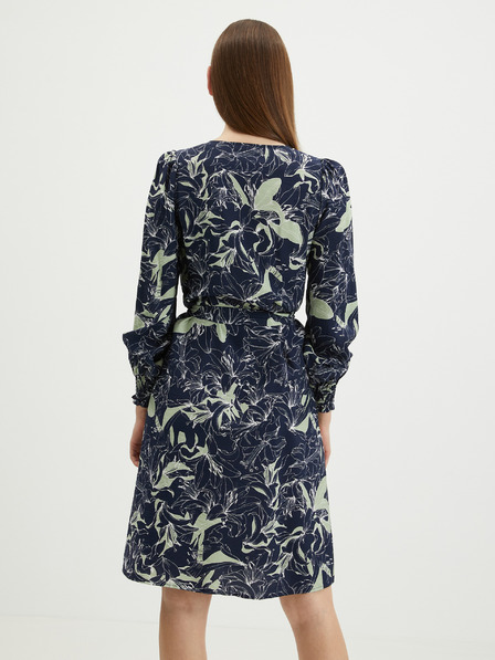 Vero Moda Dunkelblaues gemustertes Damen-Shirt-Kleid VERO MODA Abbi