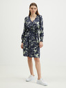 Vero Moda Dunkelblaues gemustertes Damen-Shirt-Kleid VERO MODA Abbi