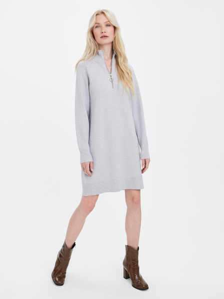 Vero Moda Hellgraues Damen-Sweatshirtkleid VERO MODA Goldneedle