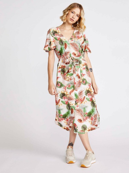Vero Moda Cremefarbenes geblümtes Kleid VERO MODA Simply