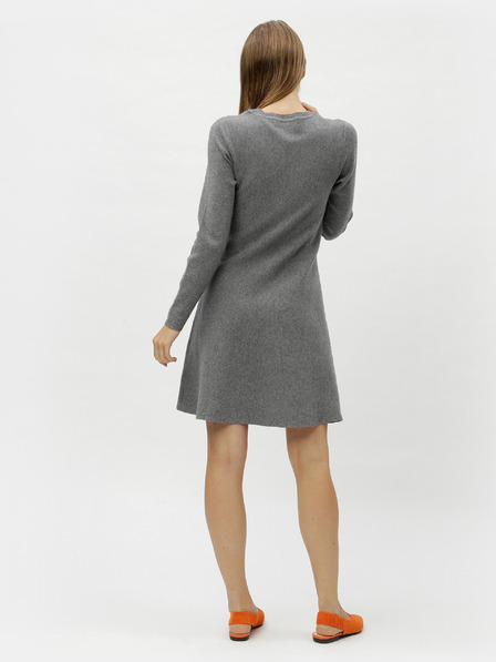 Vero Moda VERO MODA Nancy graues langärmeliges gestreiftes Pulloverkleid