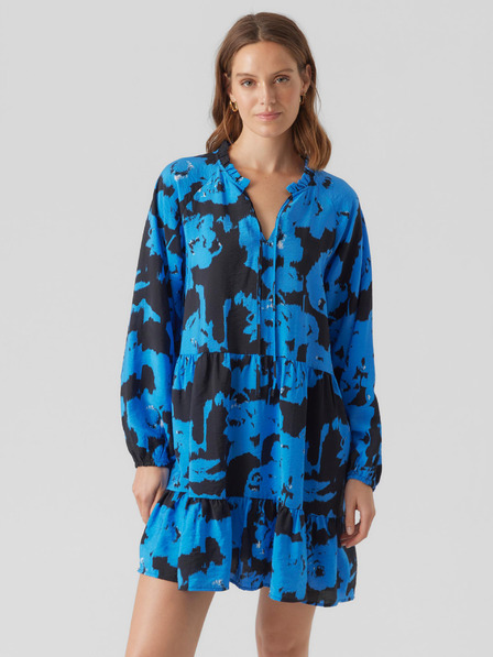 Vero Moda Schwarz-blau gemustertes Damenkleid VERO MODA Josie