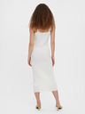 Vero Moda Cremefarbenes geripptes Midikleid mit Trägern VERO MODA Uzuri