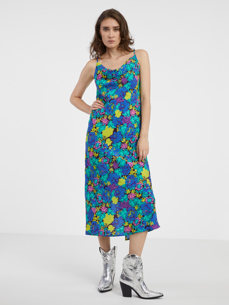 Vero Moda Blaues geblümtes Damenkleid VERO MODA Liva