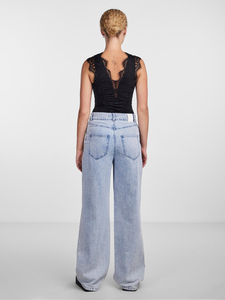 Pieces Schwarzer Damen-Spitzenbody Pieces Ilu