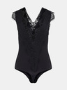 Pieces Schwarzer Damen-Spitzenbody Pieces Ilu