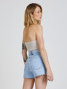 TALLY WEiJL Beigefarbenes gestreiftes Damen-Cropped-Top TALLY WEiJL