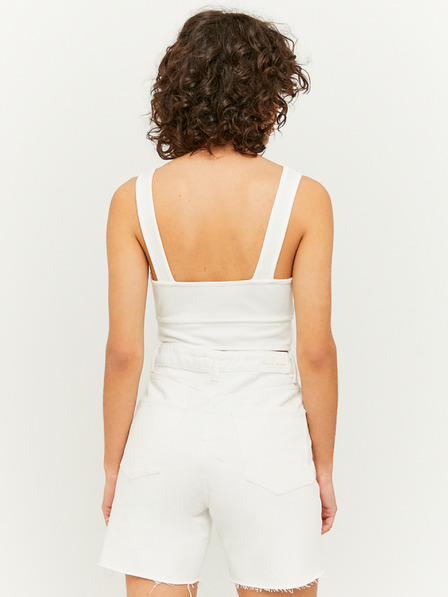 TALLY WEiJL Weißes Crop-Top mit Ausschnitt TALLY WEiJL