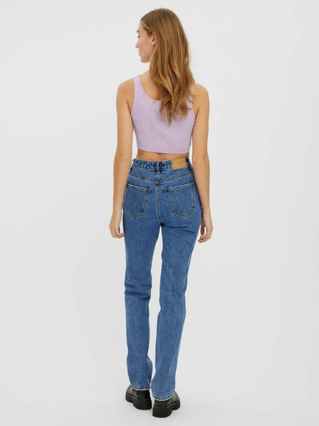 Vero Moda Hellviolettes geripptes Crop-Top VERO MODA Fibly