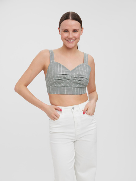 Vero Moda Hellgrau gestreiftes Crop-Top mit Riemchen VERO MODA Serena