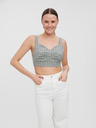 Vero Moda Hellgrau gestreiftes Crop-Top mit Riemchen VERO MODA Serena