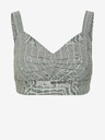 Vero Moda Hellgrau gestreiftes Crop-Top mit Riemchen VERO MODA Serena