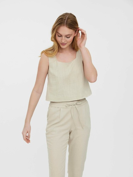 Vero Moda Beigefarbenes, locker geschnittenes Tank-Top VERO MODA Josie