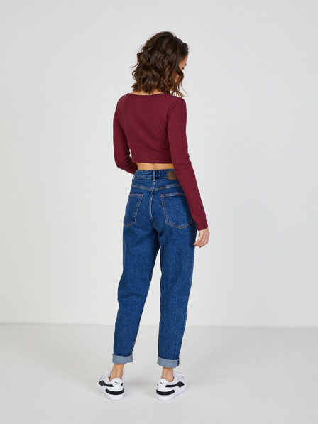 TALLY WEiJL Burgunderfarbenes Crop-Top TALLY WEiJL