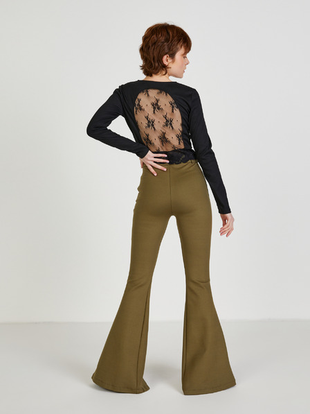 TALLY WEiJL Schwarzes T-Shirt mit Spitze TALLY WEiJL