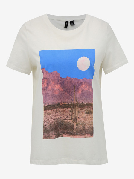 Vero Moda Weißes VERO MODA T-Shirt mit Wüstenmuster