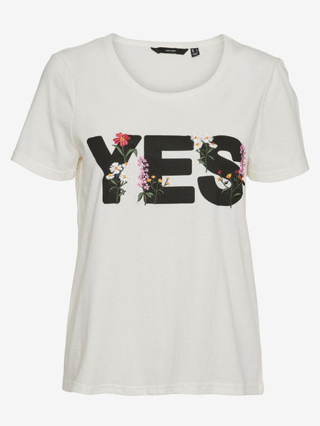 Vero Moda Weißes Damen-T-Shirt VERO MODA Uda