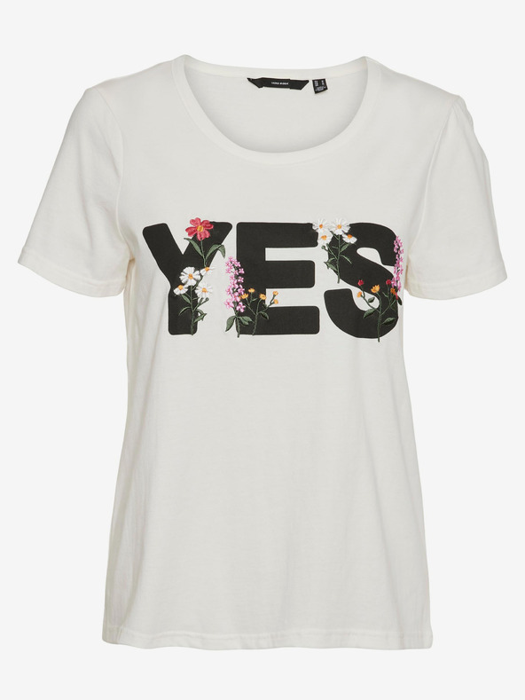 Vero Moda Weißes Damen-T-Shirt VERO MODA Uda