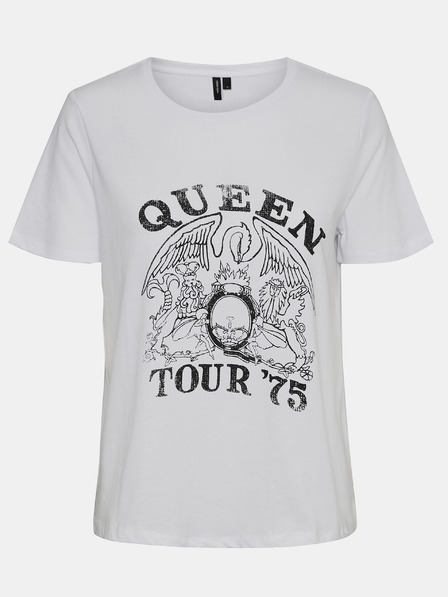 Vero Moda Weißes bedrucktes T-Shirt VERO MODA-Catalina