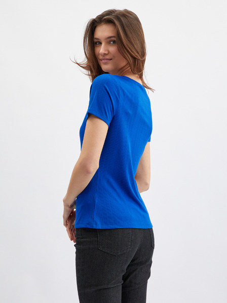 Orsay Blaues Damen-T-Shirt mit dekorativem Detail von ORSAY