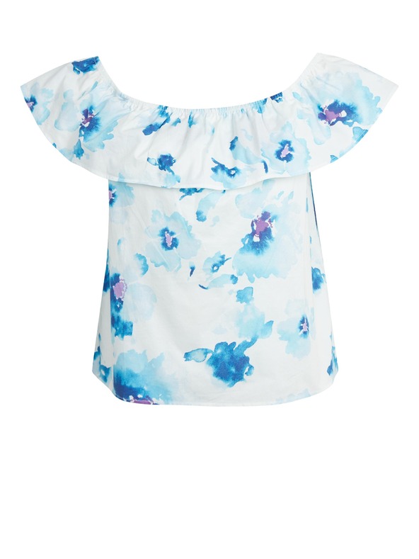 Orsay Blau-weiß geblümte Damenbluse ORSAY