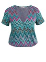 Orsay Rosa und grün gemustertes Damen-Shirt ORSAY