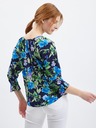 Orsay Dunkelblaue Bluse mit Blumenmuster ORSAY