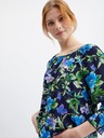 Orsay Dunkelblaue Bluse mit Blumenmuster ORSAY