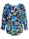 Orsay Dunkelblaue Bluse mit Blumenmuster ORSAY