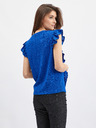 Orsay Blaues Damenshirt mit Rüsche ORSAY