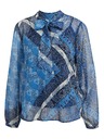 Orsay Dunkelblaue gemusterte Damenbluse ORSAY