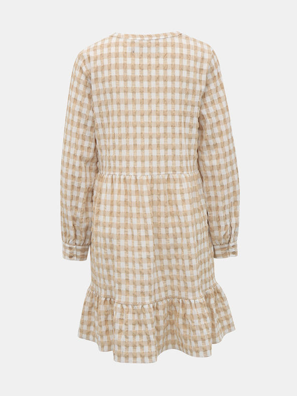 Vero Moda Weiß und beige kariertes Kleid VERO MODA Kimi