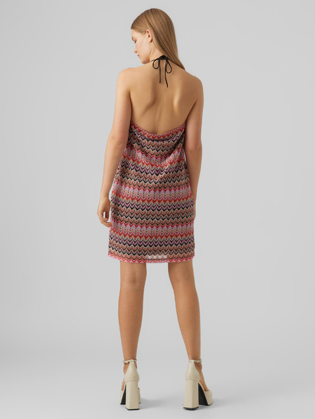 Vero Moda Braunes gemustertes Damenkleid VERO MODA Dicte