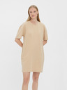 Vero Moda Beigefarbenes kurzes Basic-Kleid mit Taschen VERO MODA Nella