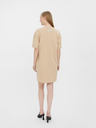 Vero Moda Beigefarbenes kurzes Basic-Kleid mit Taschen VERO MODA Nella