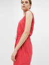 Vero Moda Rot gestreiftes Basic-Maxikleid mit Knöpfen und Schlitzen VERO MODA Daina