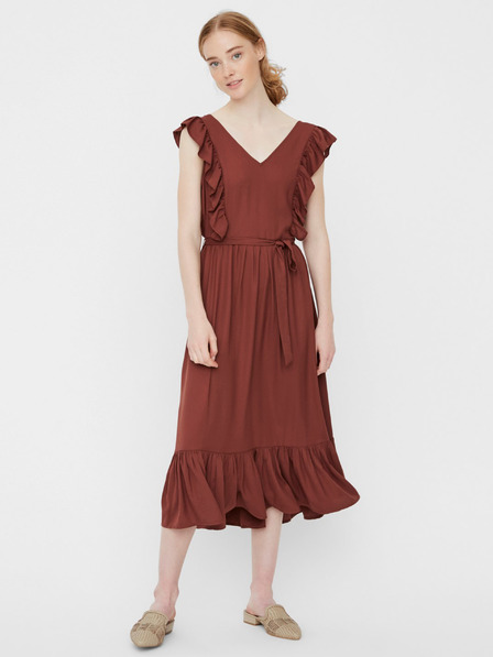 Vero Moda Braunes Midikleid VERO MODA Odette
