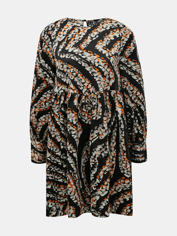 Vero Moda Schwarz-beige gemustertes Kleid VERO MODA Gaja