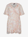 Vero Moda Curve Orange-weißes gemustertes Kleid für Frauen von VERO MODA CURVE Dora