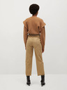Mango Hellbraune Cropped-Hose Mango Relax