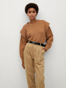 Mango Hellbraune Cropped-Hose Mango Relax