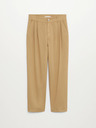 Mango Hellbraune Cropped-Hose Mango Relax