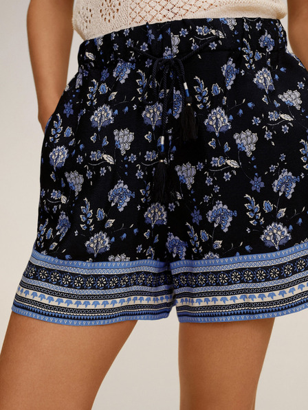 Mango Dunkelblau gemusterte Shorts Mango