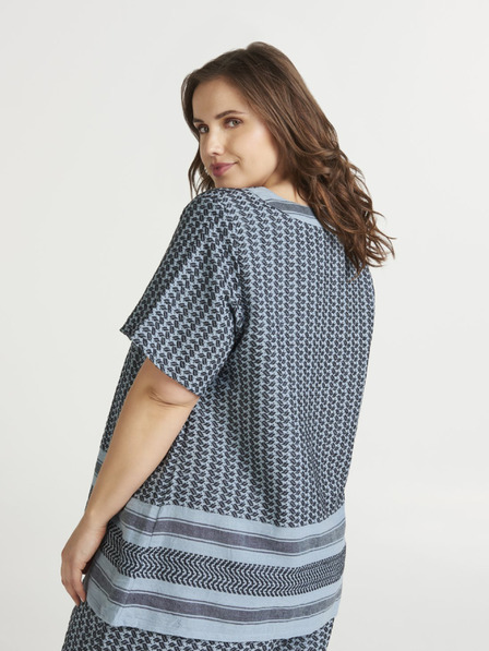 Zizzi Blau gemusterte Bluse Zizzi