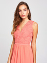 Little Mistress Korallfarbenes Spitzen-Maxikleid Little Mistress