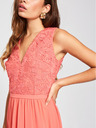 Little Mistress Korallfarbenes Spitzen-Maxikleid Little Mistress