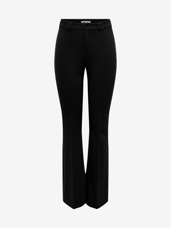 ONLY Schwarze Damenhose mit ausgestelltem Schnitt ONLY Peach
