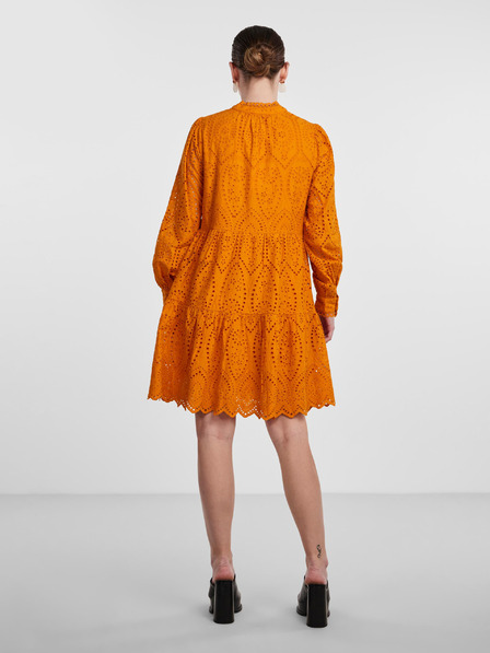 Y.A.S Orangefarbenes gemustertes Damenkleid Y.A.S Holi