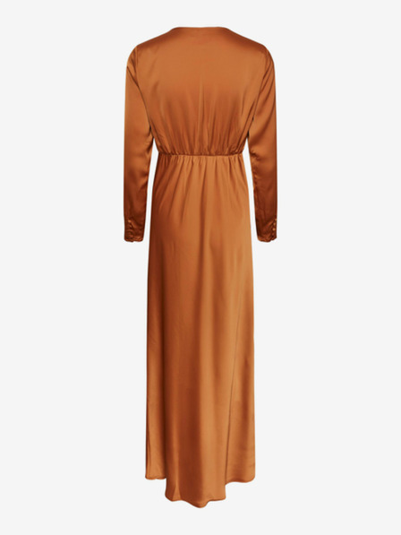 Y.A.S Braunes Maxikleid aus Satin für Damen Y.A.S Thena